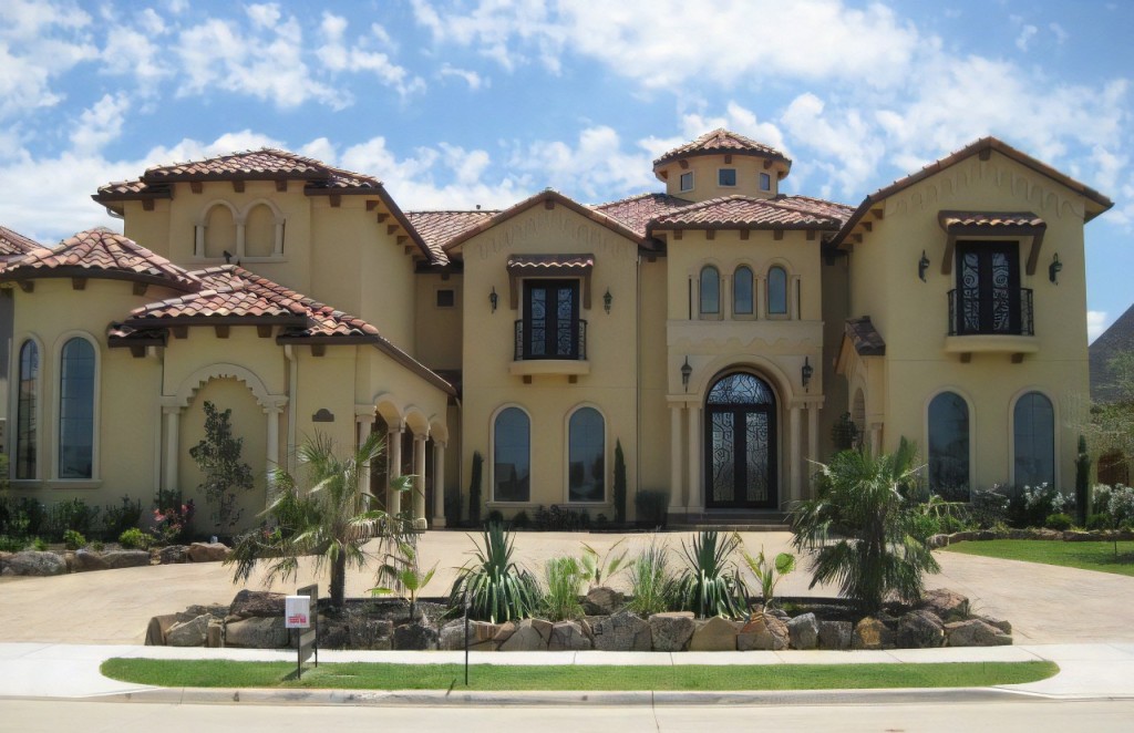 Luxury landscaping and outdoor lounge space custom home Fort Worth Texas