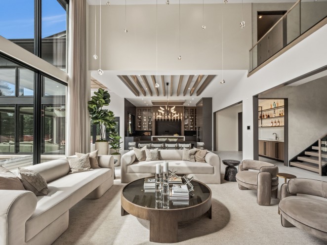 Luxury home interior design living room DFW - Versailles Luxury Homes