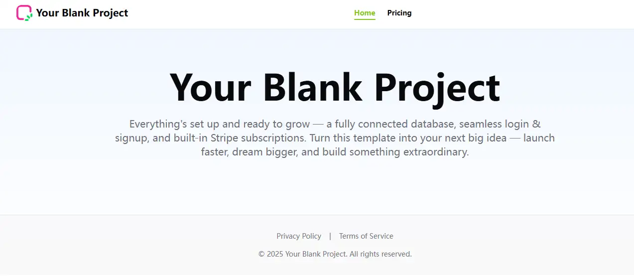 EZsite Blank Template
