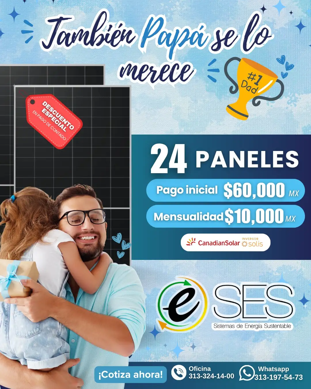 Paquete de 24 paneles solares - Promoción Junio 2026