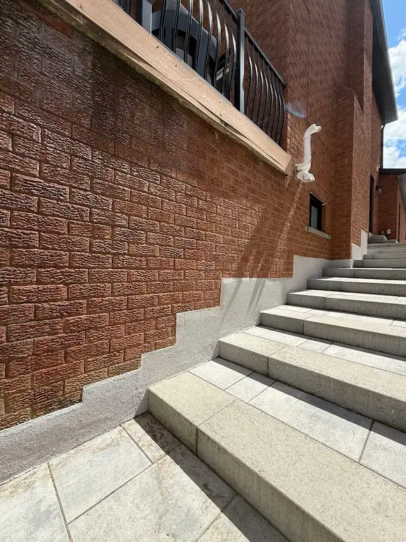 Concrete parging finish