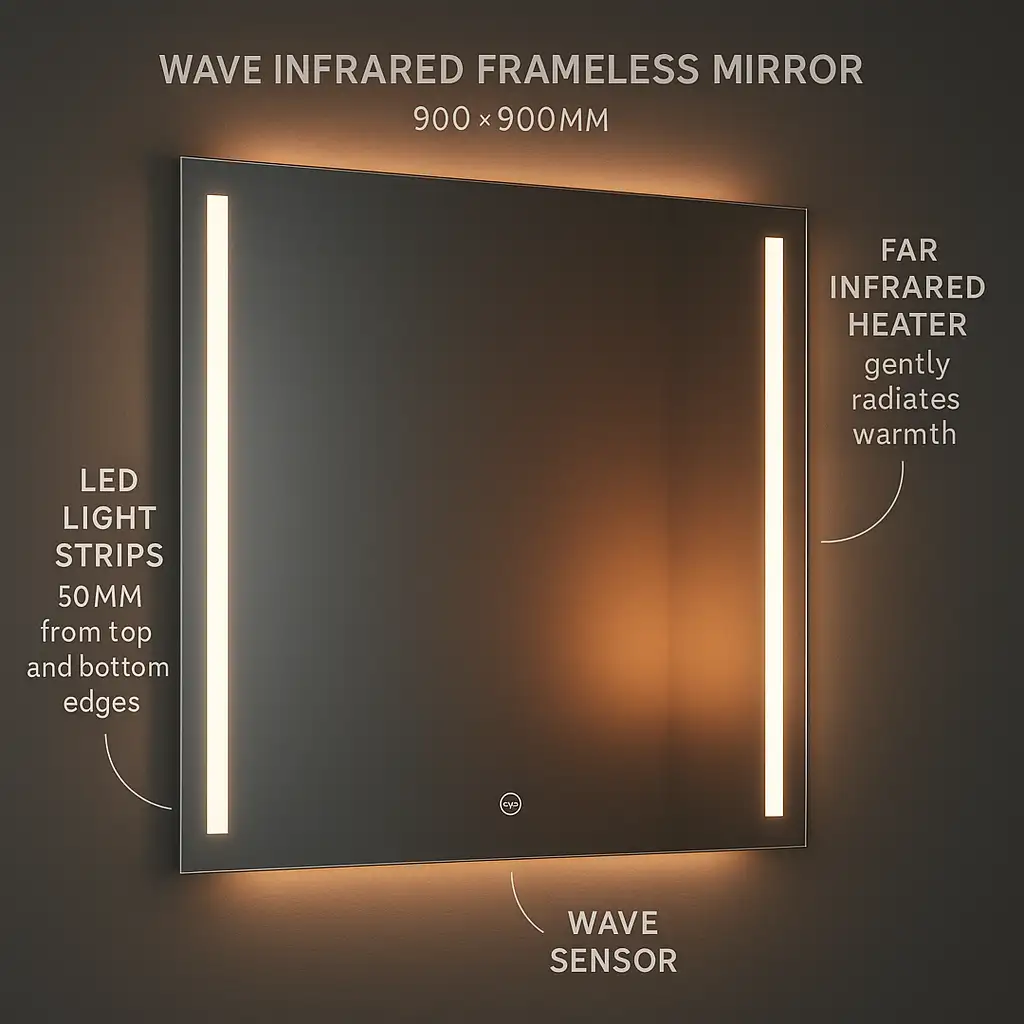 Wave Controlled IR Mirror 500W Square thumbnail 2