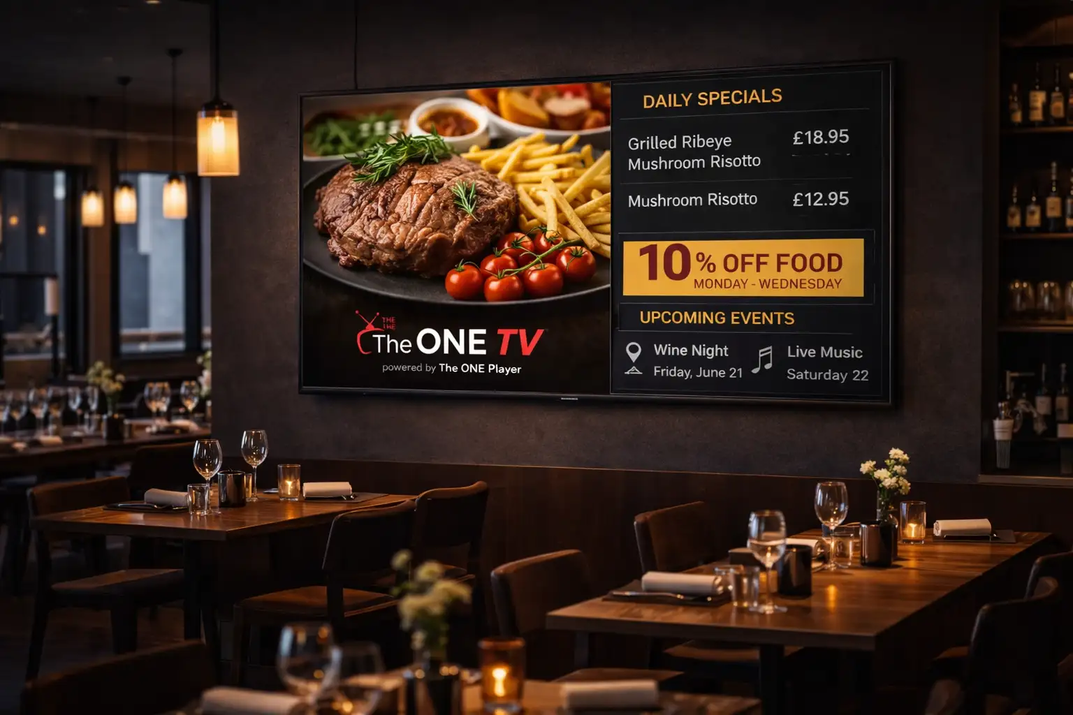 Restaurant with The ONE TV