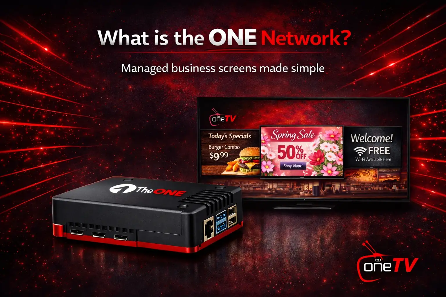 The ONE TV network promo graphic